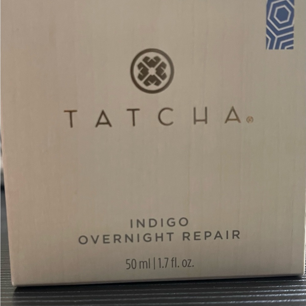 Tatcha Indigo Overnight Repair Cream - Cream and Blue